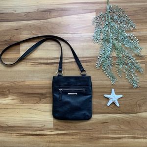 Nine West Black Vegan Leather Crossbody Bag